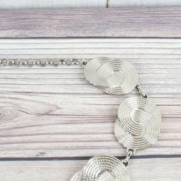 Women's Silver Fashion Chain Waist Belt Size 32" - Picture 2 of 9